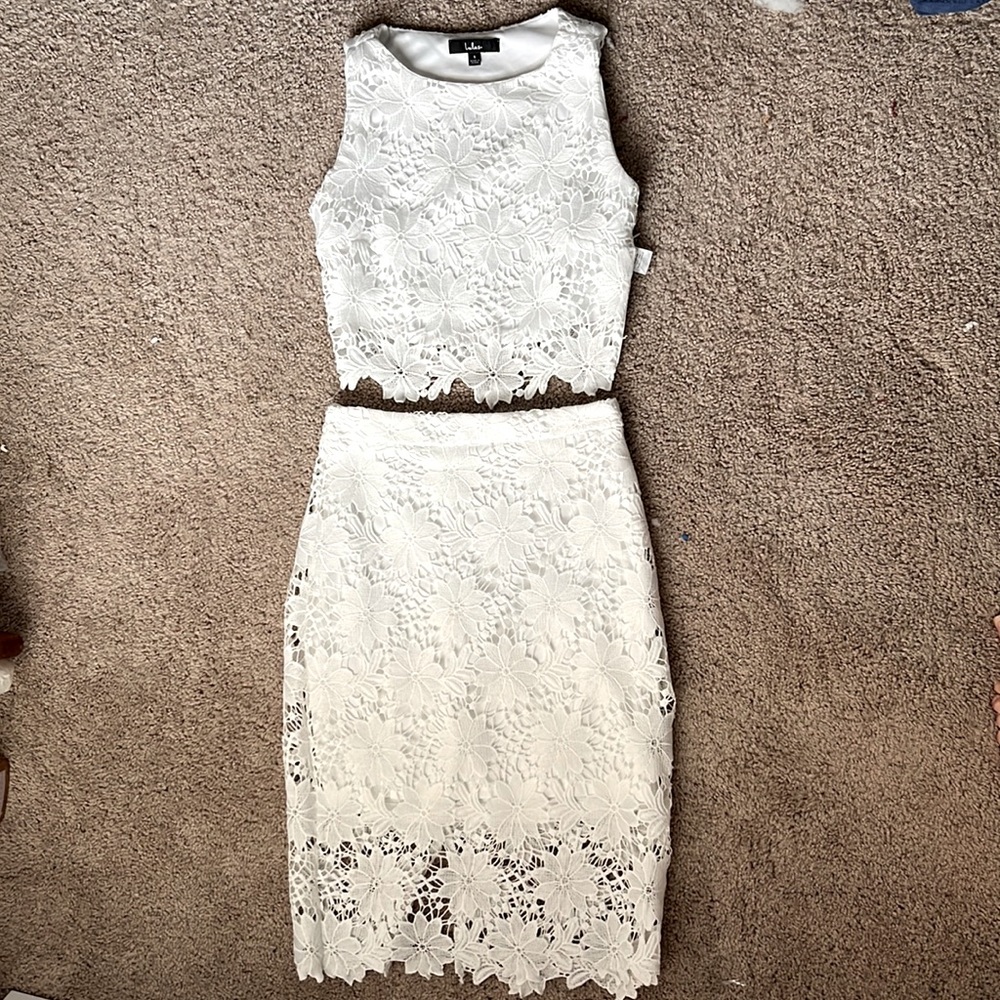 Lulus 2-piece white set size S